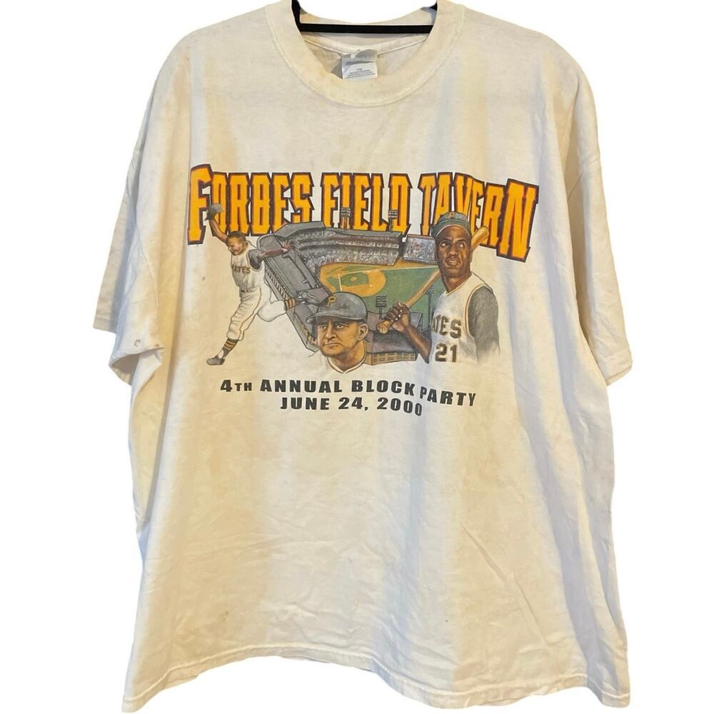 Vintage Y2K Forbes Field Tavern 2000 Roberto Clemente Pittsburgh Pirates 2XL
